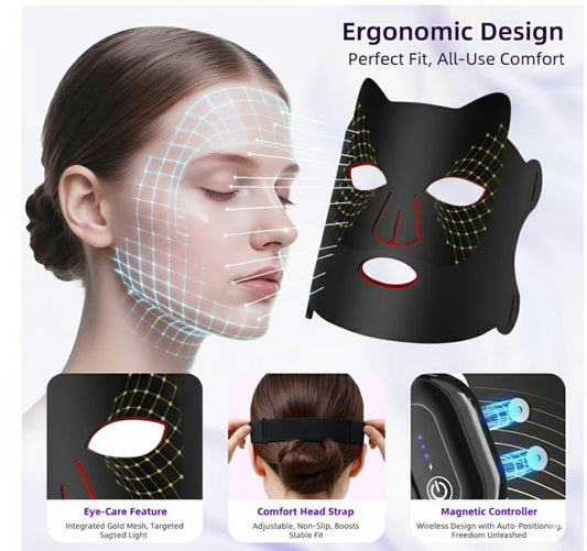 Portable Red & Near-Infrared LED Mask – Wrinkle Reduction & Radiant Skin
